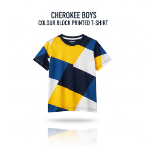 Cherokee Boys Colour Block Printed T-Shirt