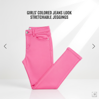 Girls Colored Jeans Look Stretchable Jeggings