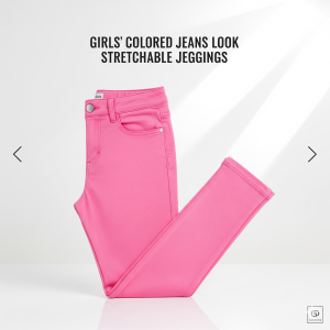 Girls Colored Jeans Look Stretchable Jeggings