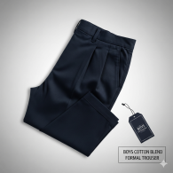 Boys Cotton Blend Formal Trouser
