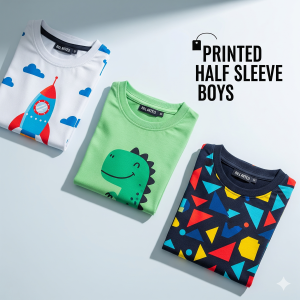 Printed half sleeve boys