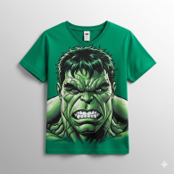 Boys V-Neck Hulk Print Tshirt